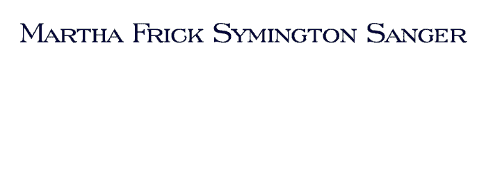 Martha Frick Symington Sanger